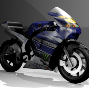 Yamaha M1 sportmotorcykel 3d-modell