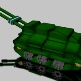 Tanque de artillería modelo 3d