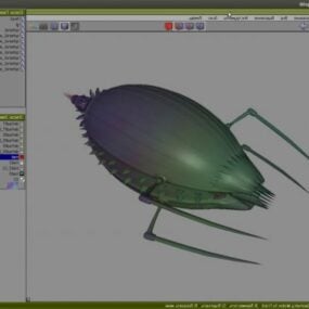 Modelo 3D da nave espacial Scifi Bugx
