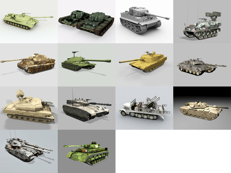 14 Armored Vehicle Free 3D Models Stuff Mar.2024