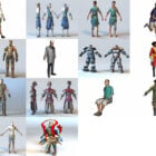 14 personagens Low Poly Man, modelos 3D gratuitos, março de 2024