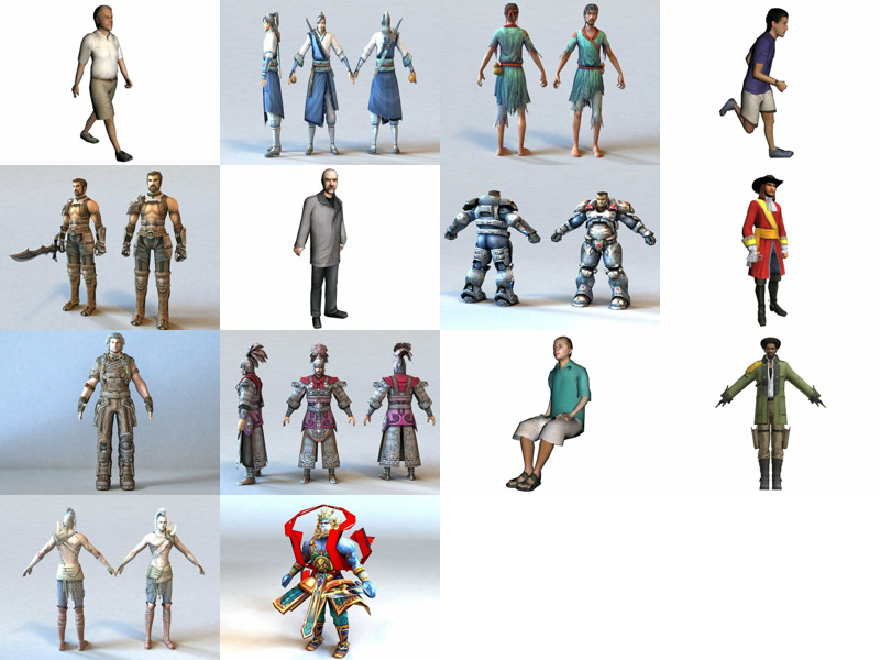 14 个低聚人物角色免费 3D 模型 2024 年 XNUMX 月