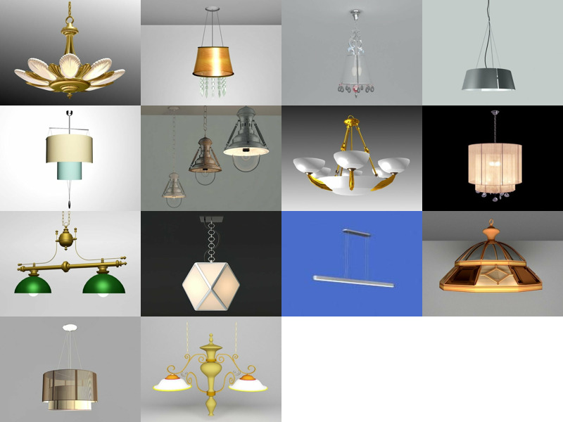 14 lindos modelos 3D gratuitos de luz pendente, março de 2024