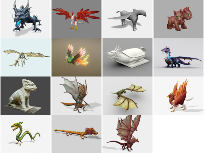 15 modelos 3D gratuitos de criaturas legendarias marzo de 2024