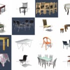 16 modèles 3D gratuits de meubles de table de chaise de salle à manger mars 2024