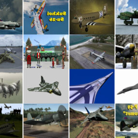 16 Στρατιωτικά Αεροσκάφη Δωρεάν Τρισδιάστατα Μοντέλα Μάρτιος 3 Τρισδιάστατο μοντέλο