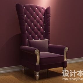 High Back Tufted Chair 3d model