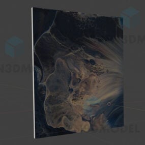 Abstrakti kehyksen koristelu kartta 3d-mallilla