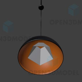 3D модель сучасного світильника, що висить зі стелі