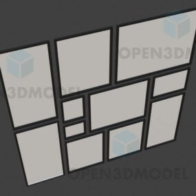 3д модель декоративной настенной рамки разных размеров