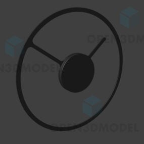 Đồng hồ tối giản trên tường trang trí mô hình 3d