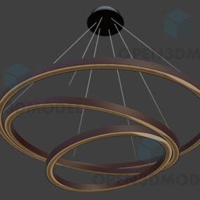 Art Pyöreä Lamppu Valaisin 3D-malli