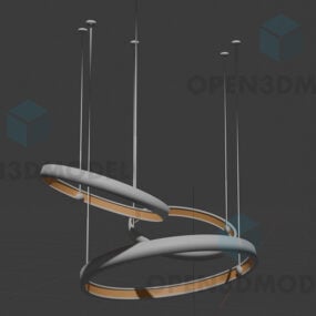 3д модель подвесного светильника "Круг" в летном стиле для украшения