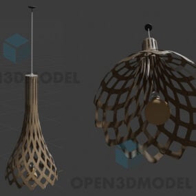 Lámpara colgante Cesta Linterna Lámpara Accesorio Muebles Modelo 3D