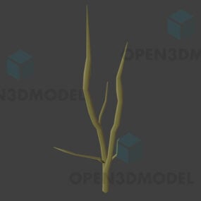 Albero invernale, albero ramificato modello 3d