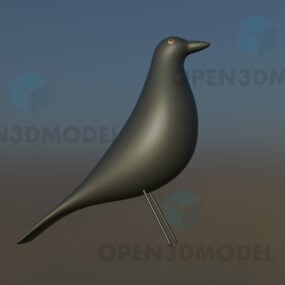 Figur av fugl servise dekorasjon 3d-modell