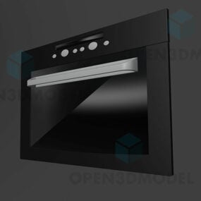 ブラックオーブンファサード3Dモデル