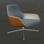 Swivel Chair With Wooden Back, Office Chair