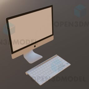 带键盘的Apple Imac电脑3d模型