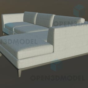 نموذج أريكة مقطعية ثلاثي الأبعاد
