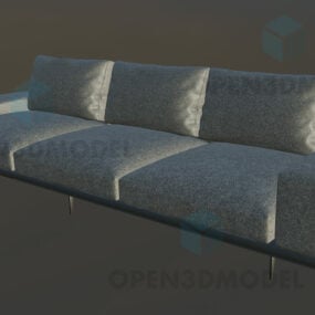 Tre seter sofa sofa 3d modell