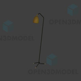 Floor Lamp Yellow Shade 3d model