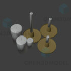 Group Of Candles Lowpoly