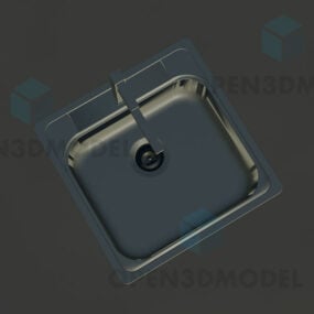 Metal Sink Low Poly 3d-modell