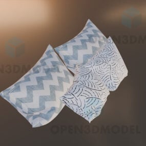Pillows Set With Textures 3d model