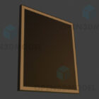 Picture Frame Wooden Material With Brown Background