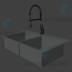 Kitchen Sink With Curved Faucet