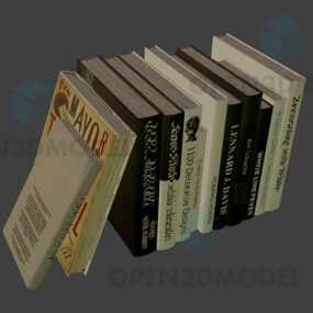 Stapel Boek, Oud Boek 3D-model
