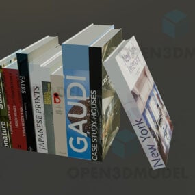 Stapel boeken 3D-model