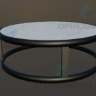 Round Table With Marble Top Metal Base