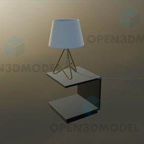 Triple Pendant Lamp, Clear Glass Shade 3d model