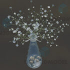 Minik Çiçekli Cam Vazo