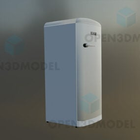 Lowpoly Kulkas Freezer Model 3d Tepi Halus