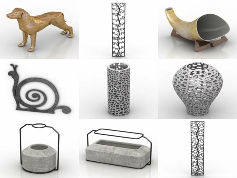 10 Model 3D Gratis Elemen Furnitur Dekoratif April 2024