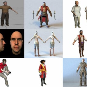 12 modelos de personajes 3D gratuitos de Low Poly Man para renderizar abril de 2024 modelo 3d
