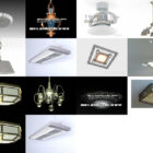 14 3D modelů stropních lamp zdarma, duben 2024