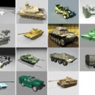 15 로우 폴리 군용 차량 장비 무료 3D 모델 2024년 XNUMX월